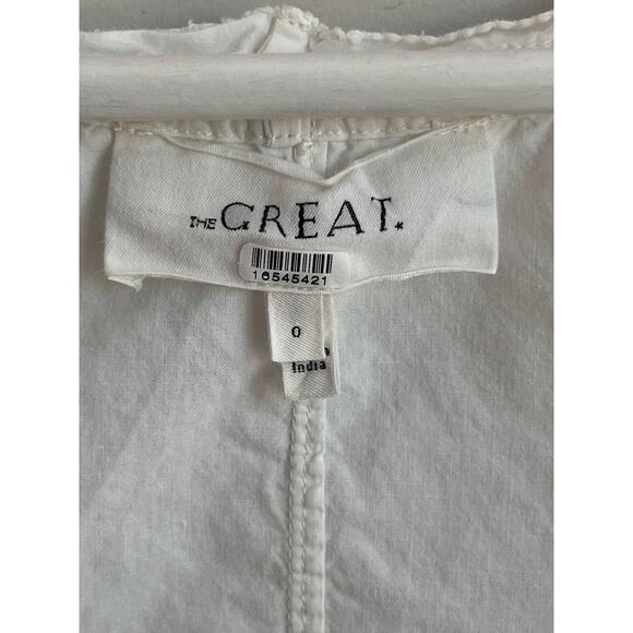 The Great. The Abbey Top Sleeveless Button-Front Tank Top True White Women's XS - Picture 8 of 10